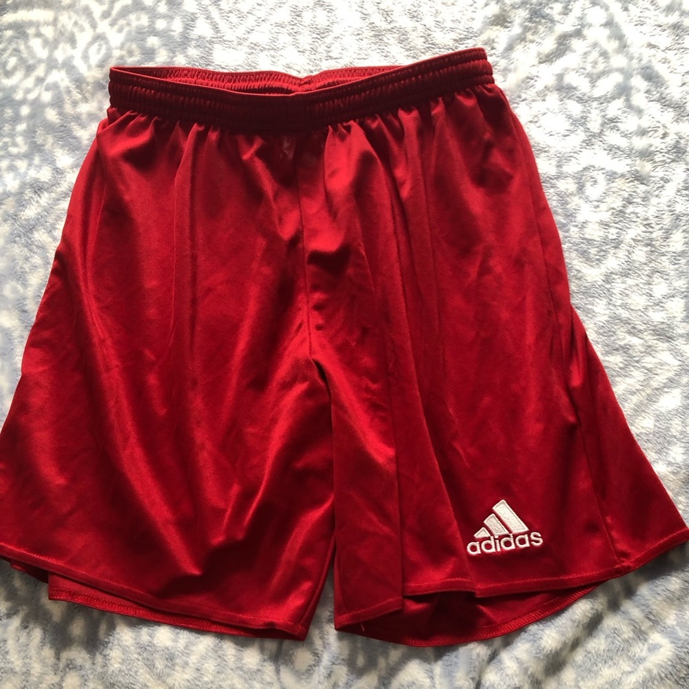 Adidas Red Athletic Shorts Size Medium